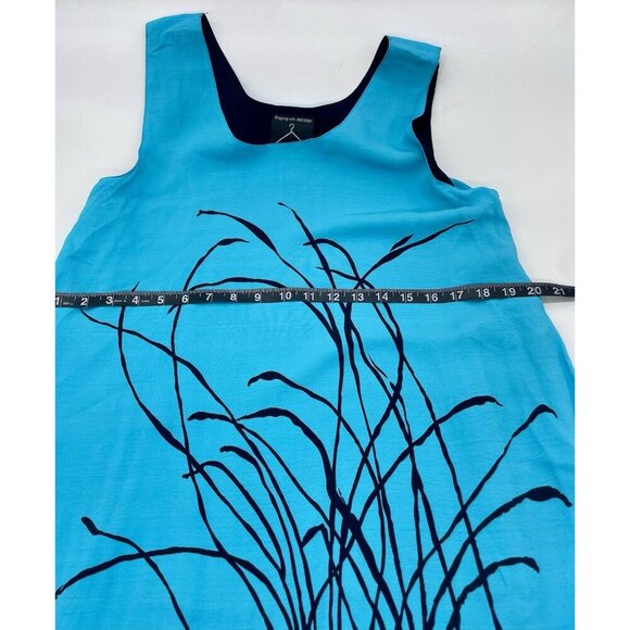Anthony Marc Hankins Women's Blue Maxi Dress Sz XL Arttowear Lagen Look Summer - Picture 6 of 6